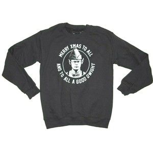 The Office Men's Dwight Schrute Christmas Elf Sweatshirt Black‎ Size Small NWOT